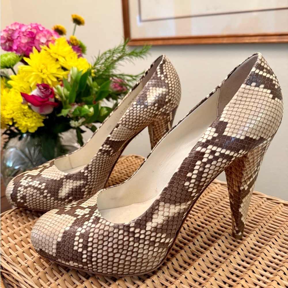 Bally genuine natural python snakeskin pumps - image 1